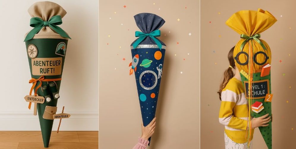 kreative Bastelideen für die Schultüte