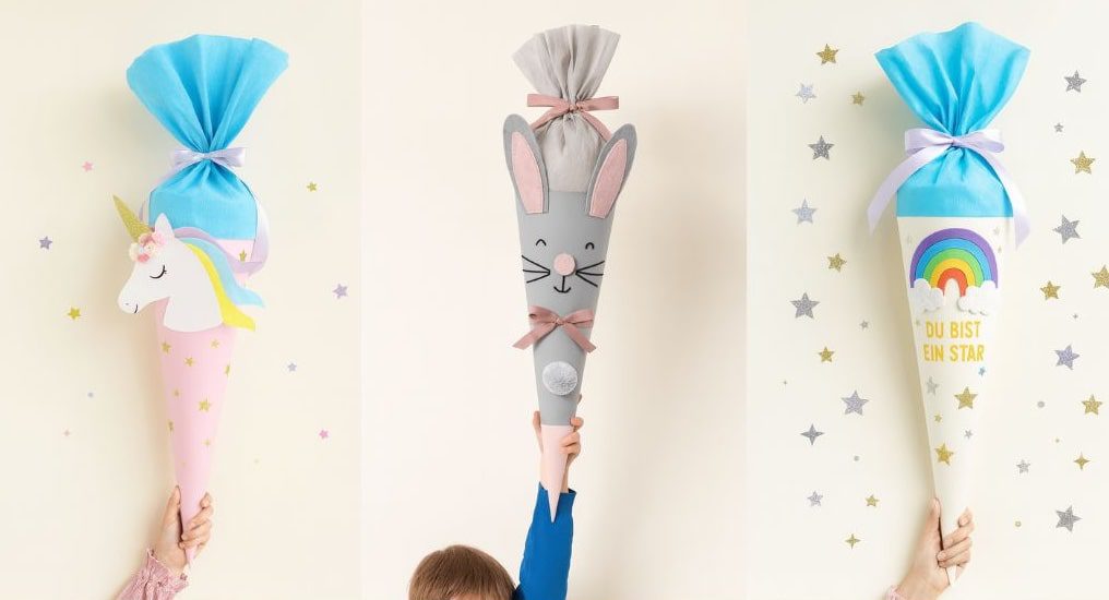 Einschulung mit selbst gebastelter Schultüte