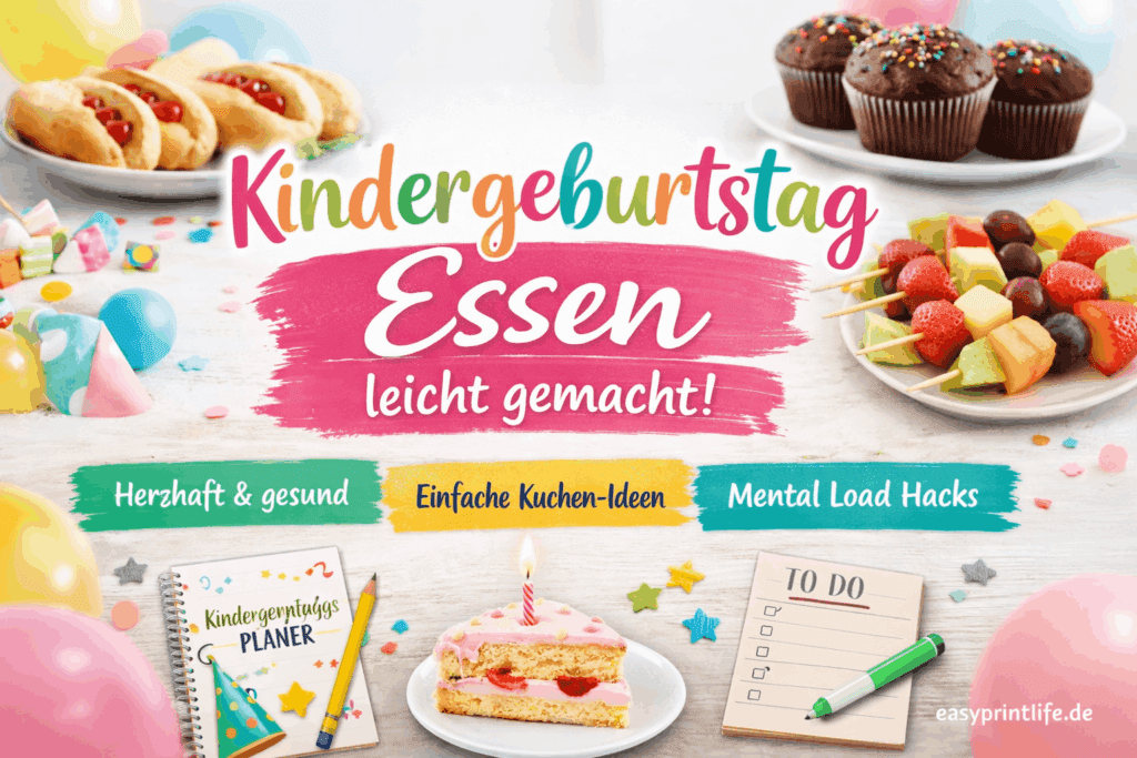 Kindergeburtstag Essen mit Muffins, Obstspießen, Hotdogs und Blechkuchen – einfache Ideen für herzhaftes und süßes Partyessen