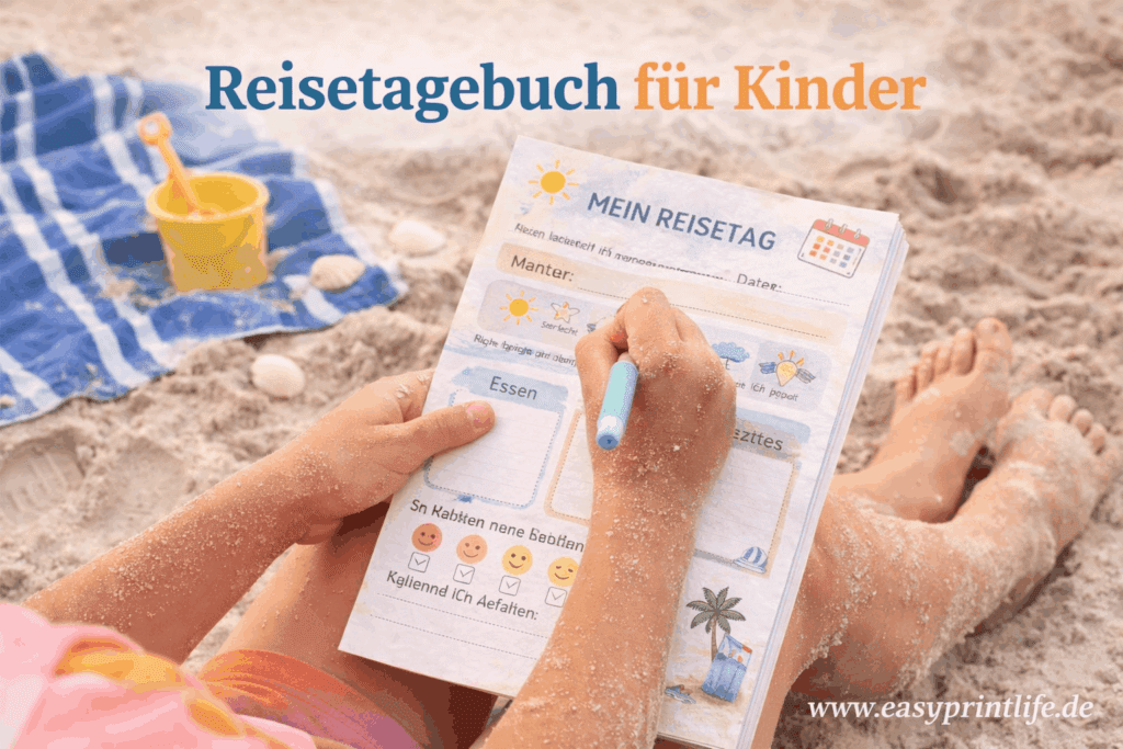 Reisetagebuch für Kinder Sommerurlaub