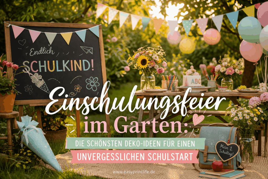 Einschulungsfeier im Garten