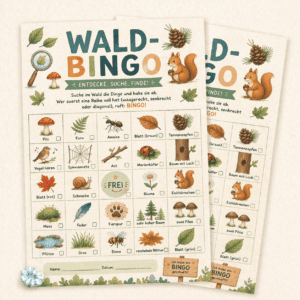 Waldbingo pdf zum sofort ausdrucken