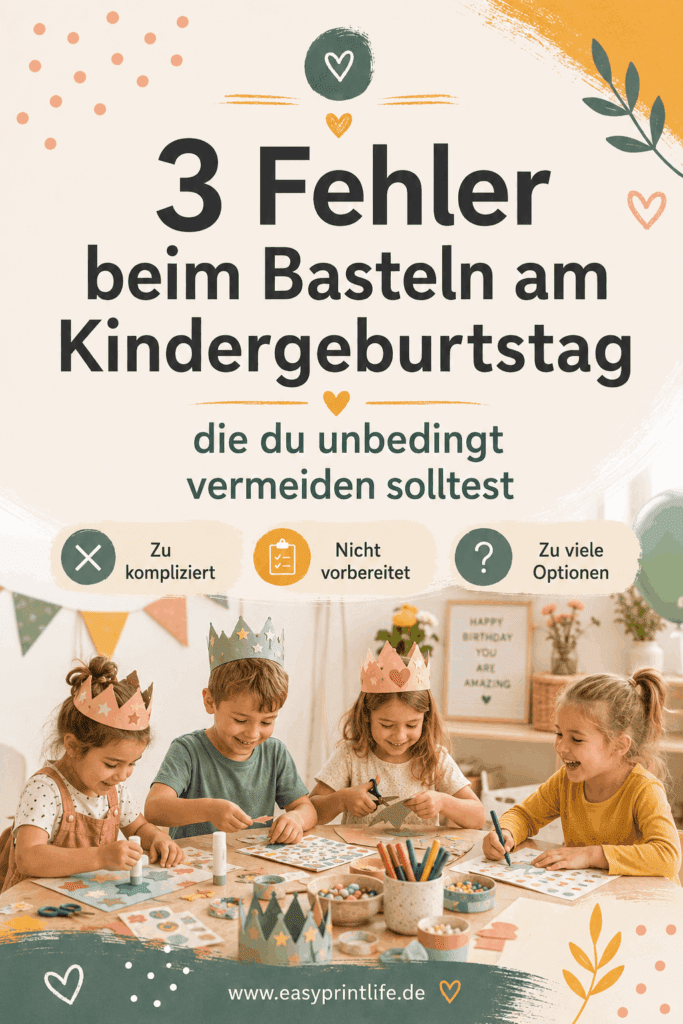 Am-Kindergeburtstag-basteln-tolle-ideen Basteln am Kindergeburtstag Ideen