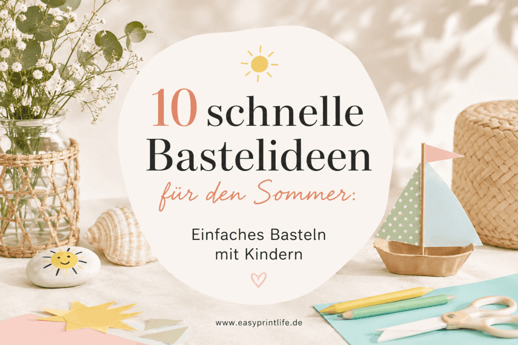 Einfache Bastelideen für den Sommer mit Kindern