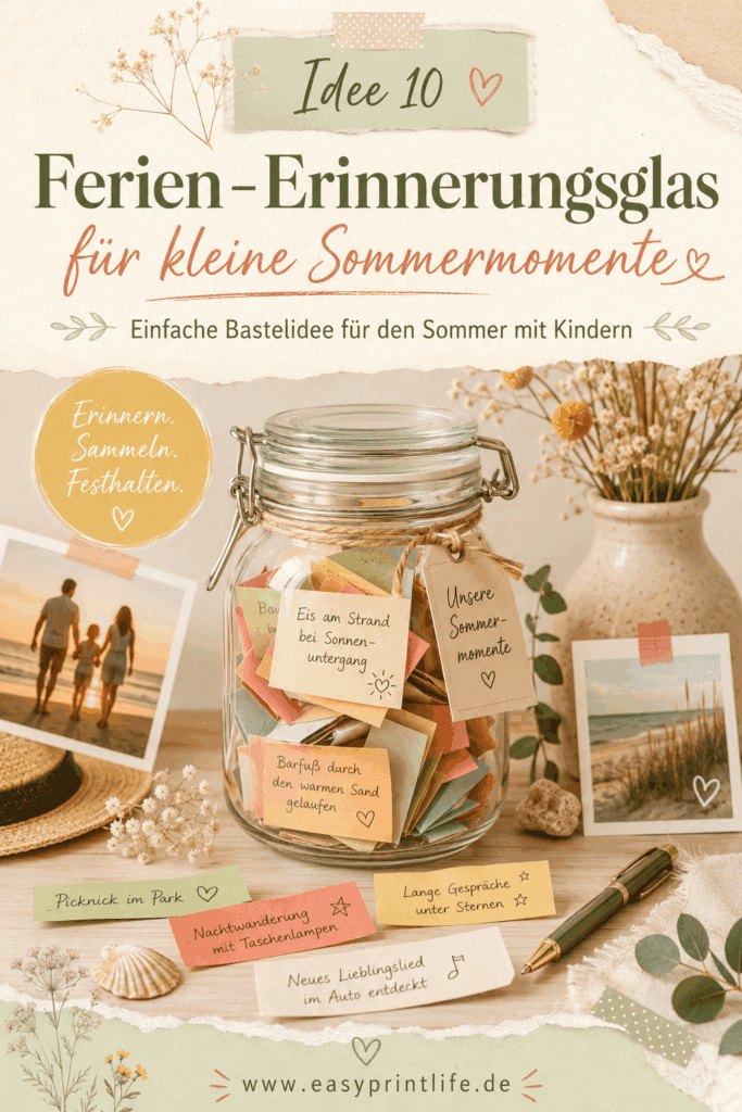 Einfache-Ideen-zum-Basteln-mit-Kindern-im-Sommer Einfach Basteln mit Kindern im Sommer