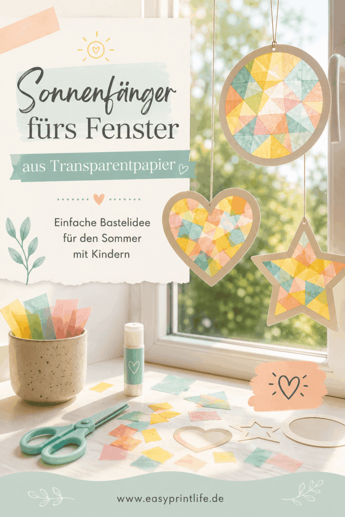 Einfache-Sommer-Bastelideen-mit-Kindern Einfach Basteln mit Kindern im Sommer