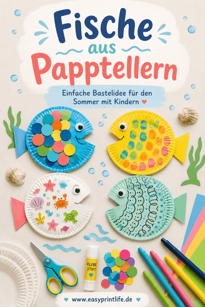 Schnell-Basteln-mit-Kindern-im-Sommer Einfach Basteln mit Kindern im Sommer