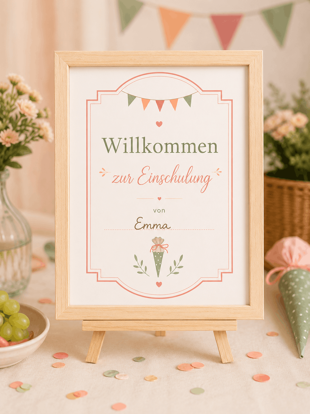 Dekoration für die Einschulung