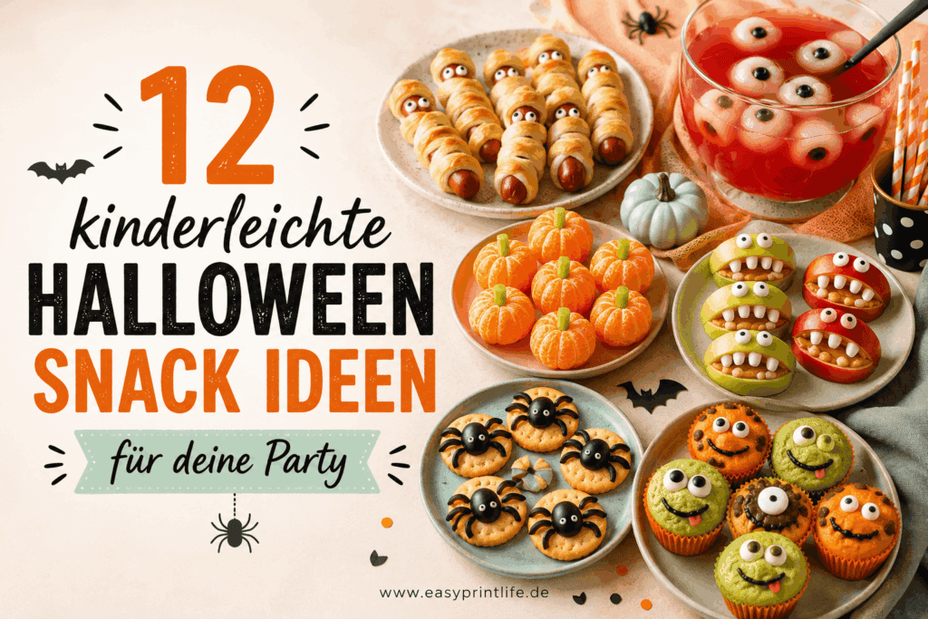Halloween Snack Ideen die einfach schnell herzhaft und süß sind