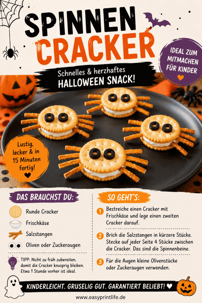 Halloween Snack Ideen die einfach schnell herzhaft und süß sind