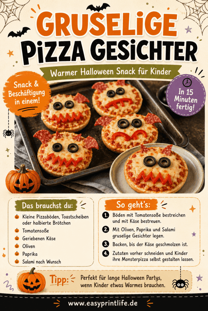 Halloween Snack Ideen die einfach schnell herzhaft und süß sind