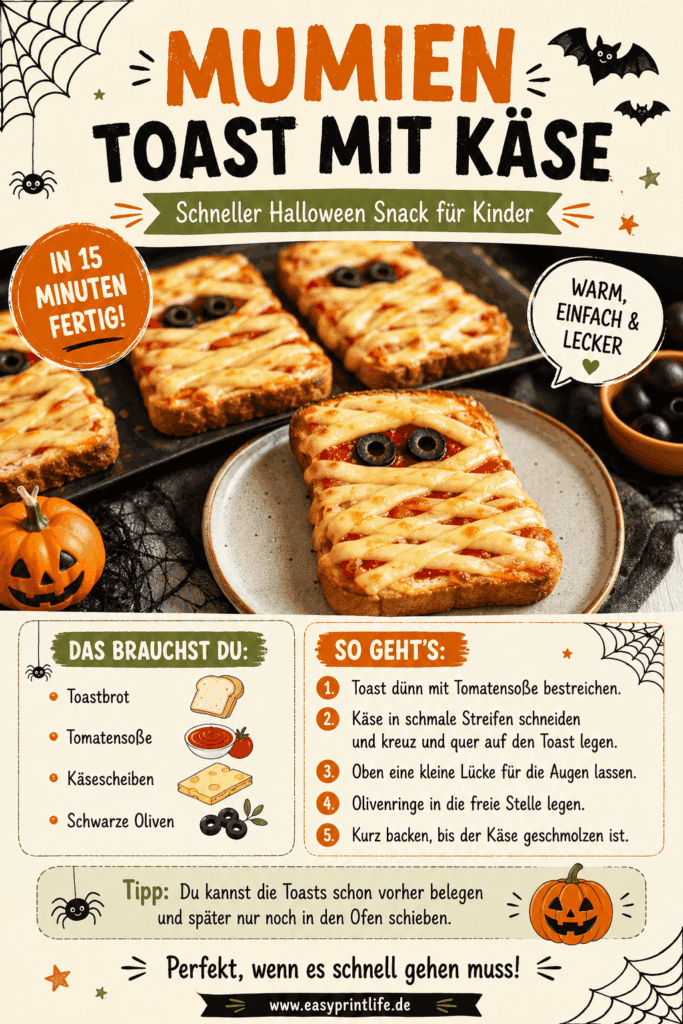Halloween Snack Ideen die einfach schnell herzhaft und süß sind