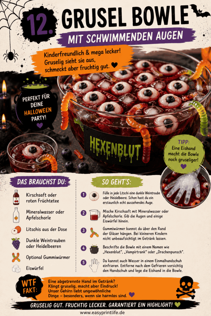 Halloween Snack Ideen die einfach schnell herzhaft und süß sind