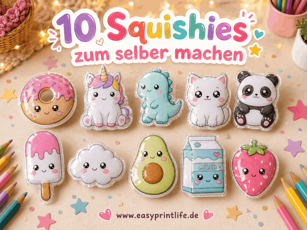 Squishy Ideen zum selber basteln aus Papier