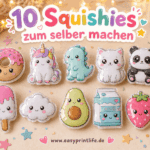 Squishy Ideen zum selber basteln aus Papier