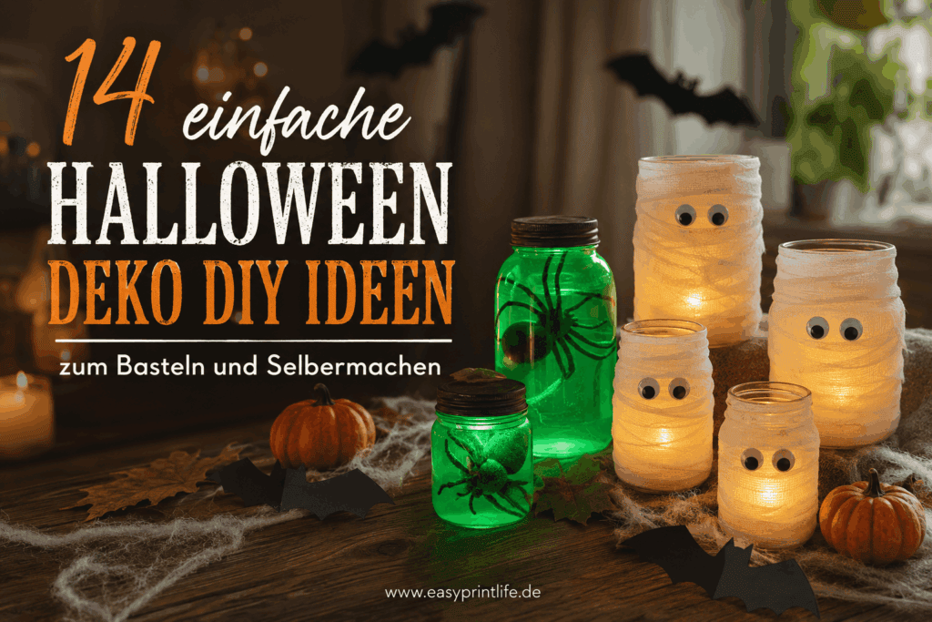 einfache halloween deko diy ideen zum basteln und selber machen