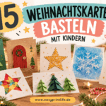 Weihnachtskarten basteln mit Kindern