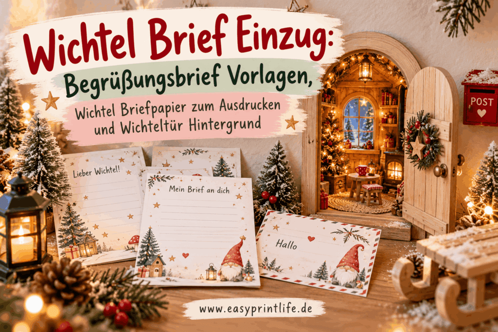 Wichteleinzug und Wichtel Briefpapier